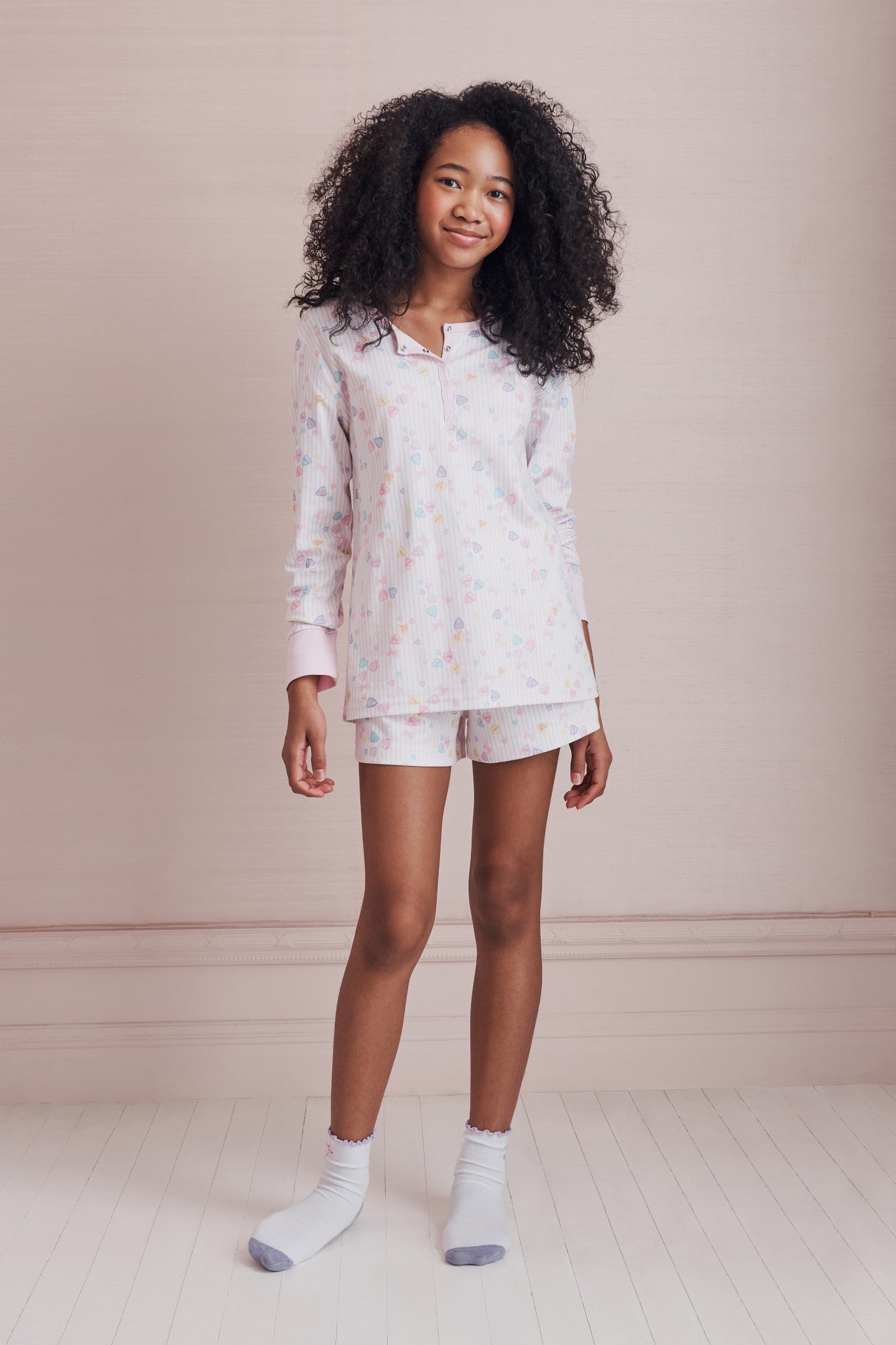 LoveShackFancy x Roller Rabbit Heart Stripe Hunter Pajama