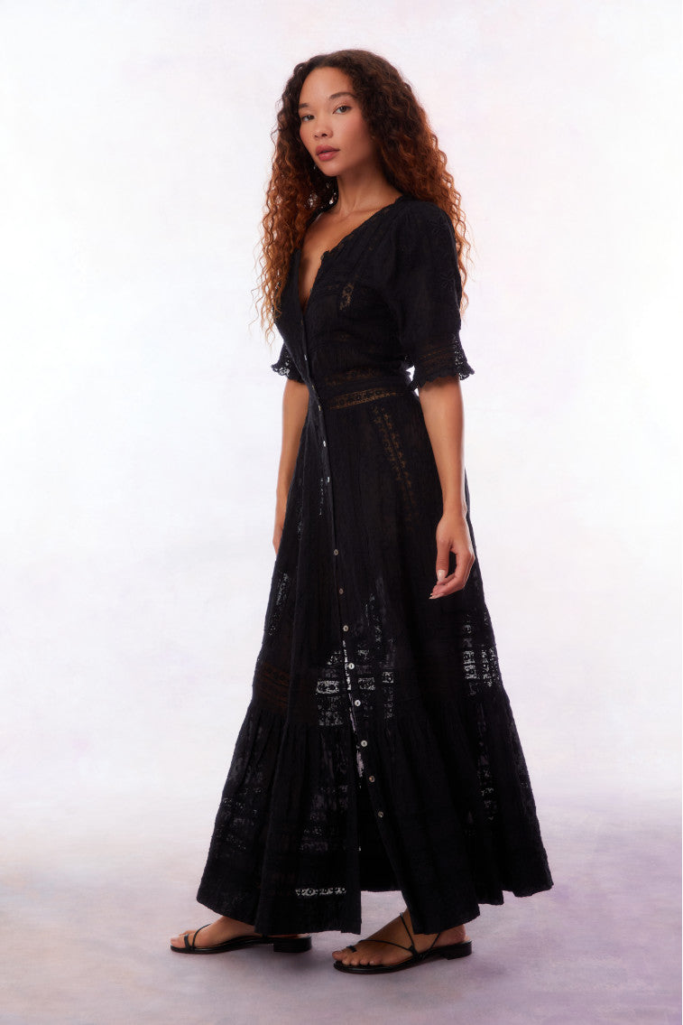 Minka Maxi Dress-BLACK