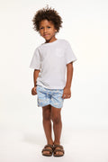 Little Boy Swim Shorts - WHISPER BLUE