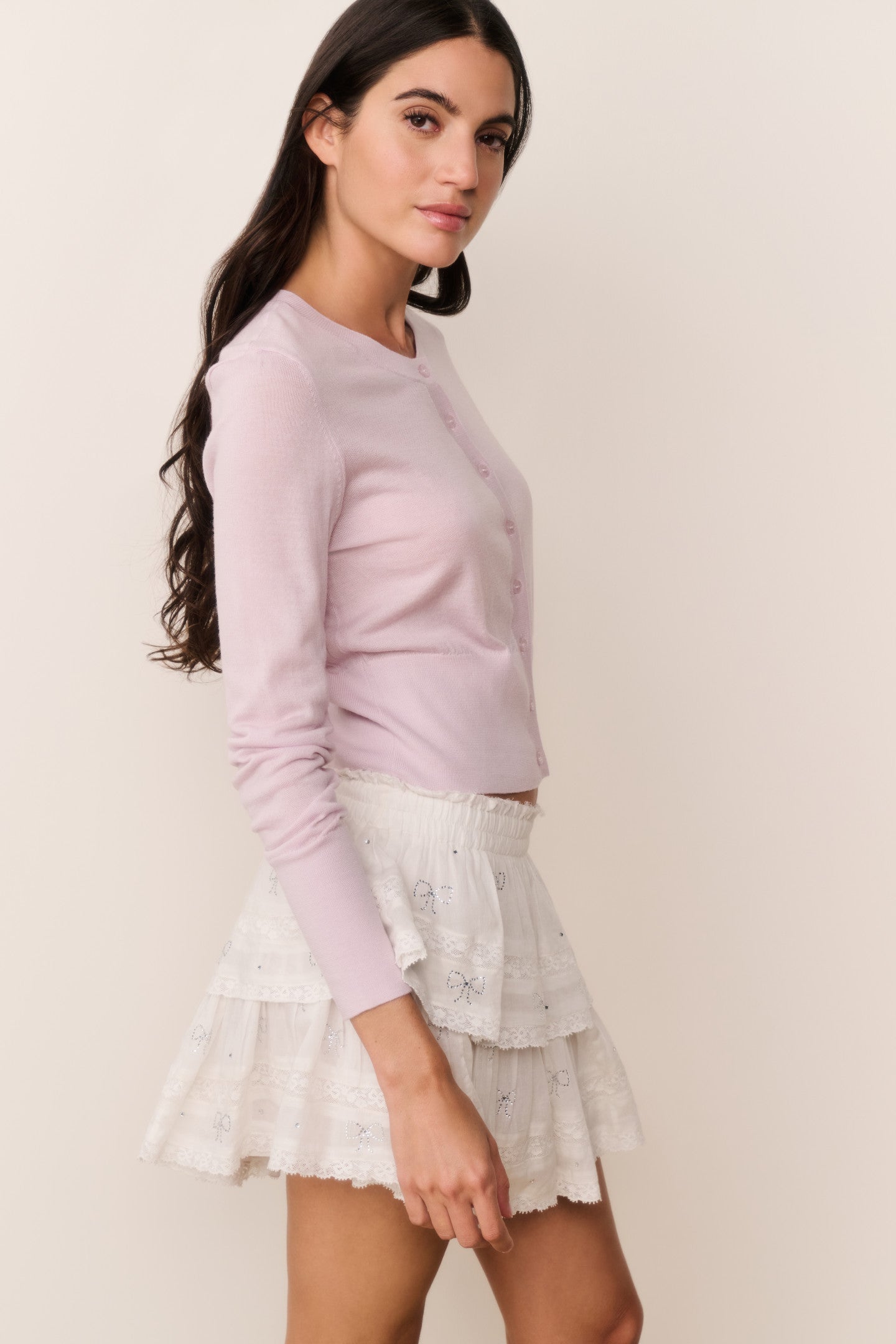 Adeanne Pastel Wool Cardigan