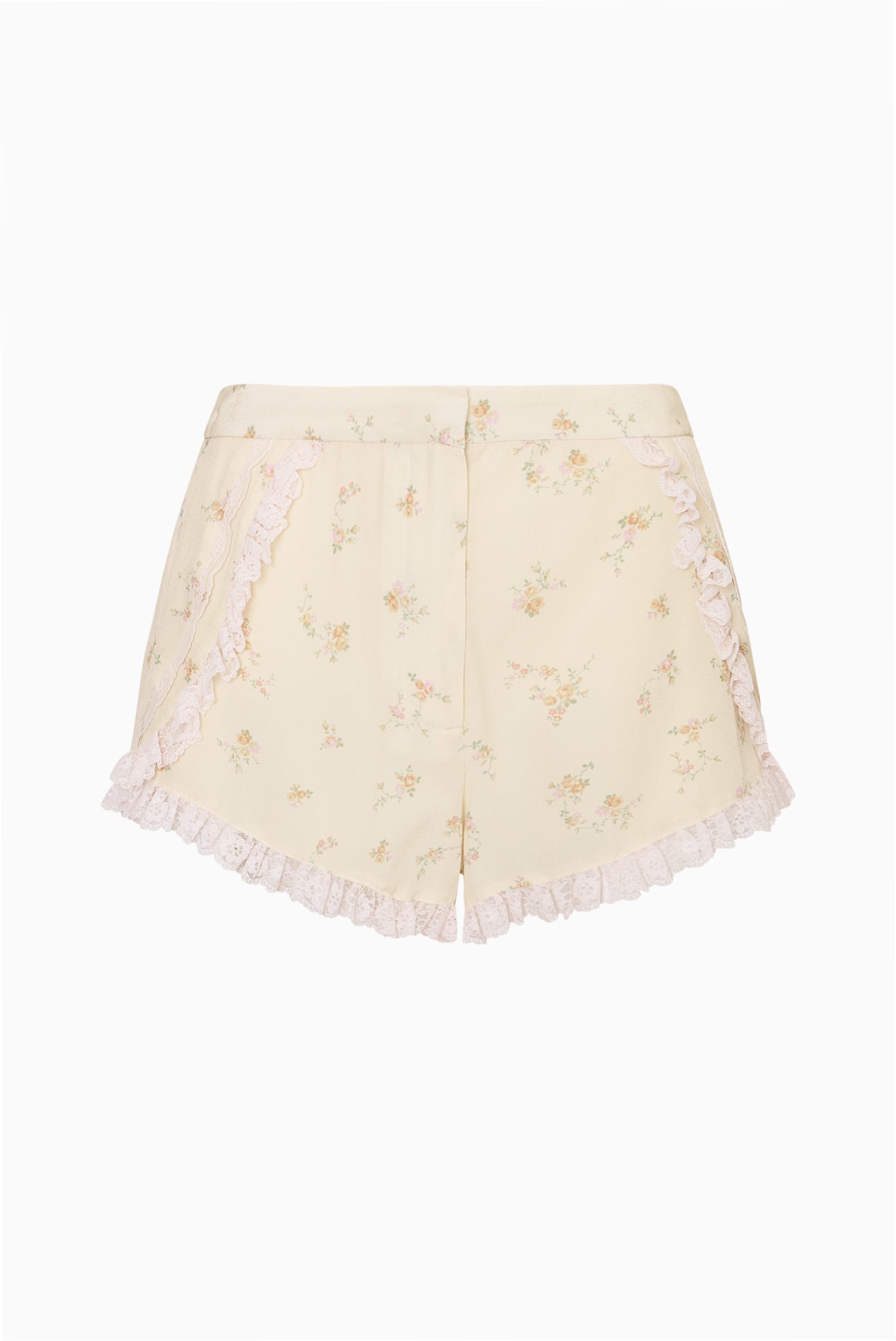 Adina Lace-Trimmed Floral Shorts