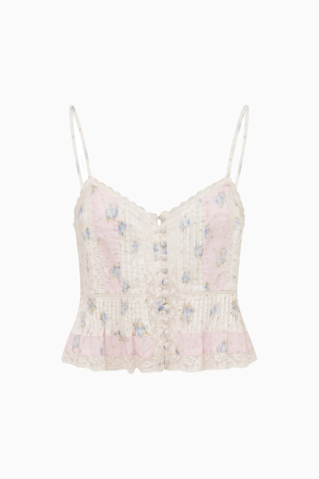 Aleni Mixed Print Cotton Top