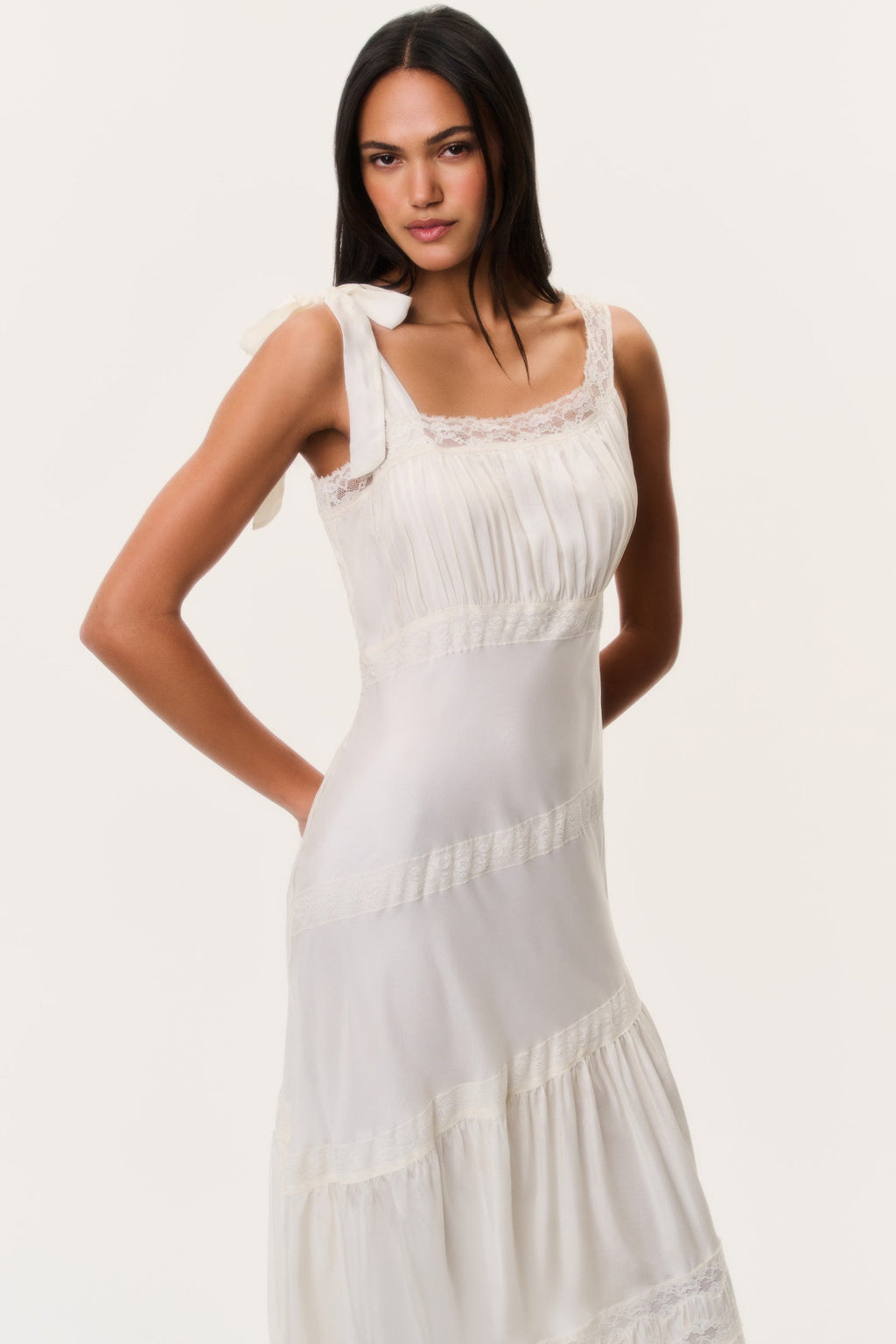 Andresy Silk Asymmetrical Maxi Dress