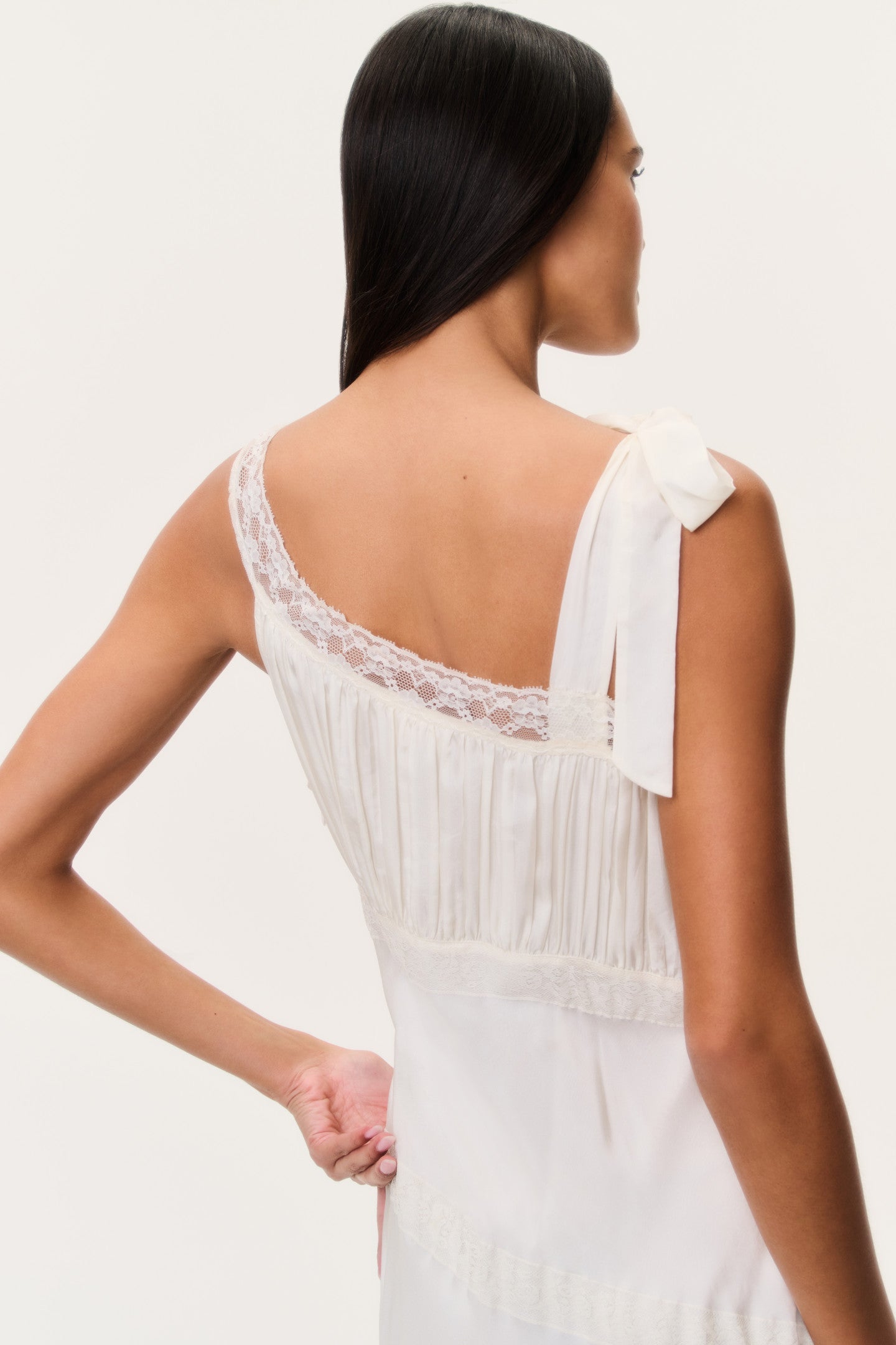 Andresy Silk Asymmetrical Maxi Dress