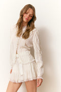 Willia Silk Lace-Detailed Mini Skirt - IVORY