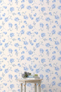 Ribbon Rosa French Blue Standard Wallpaper