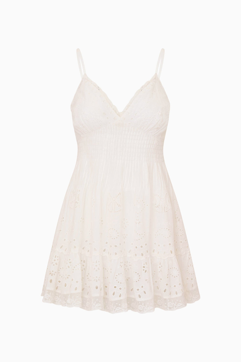 Azar Cotton Bandana Eyelet Mini Dress