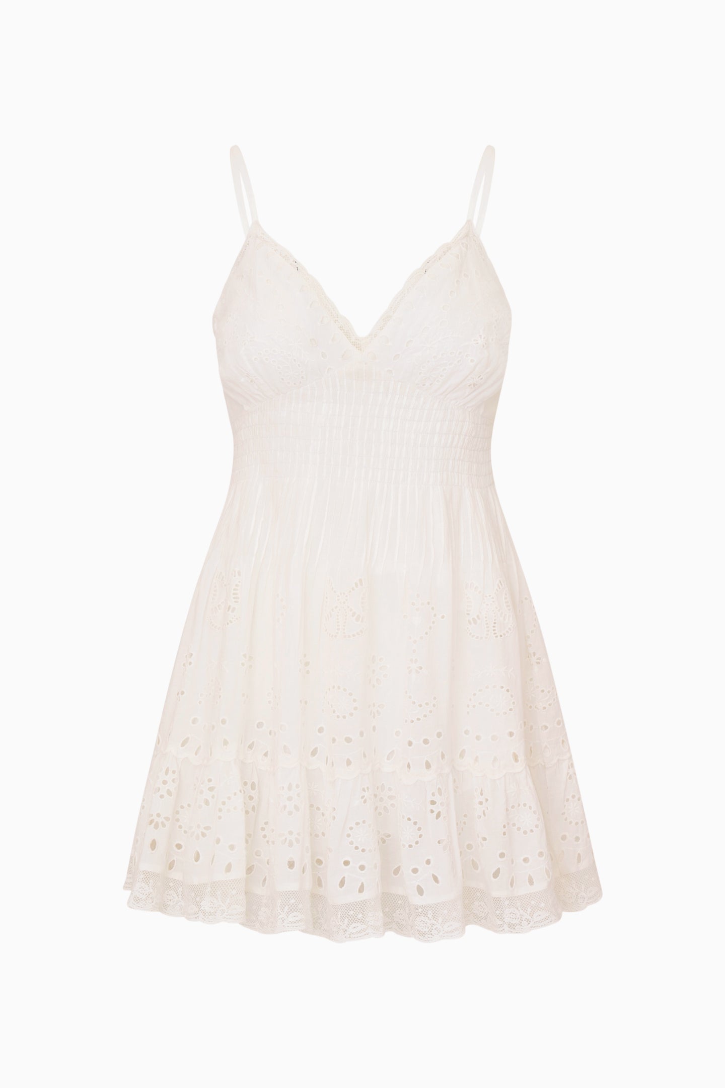 Azar Cotton Bandana Eyelet Mini Dress