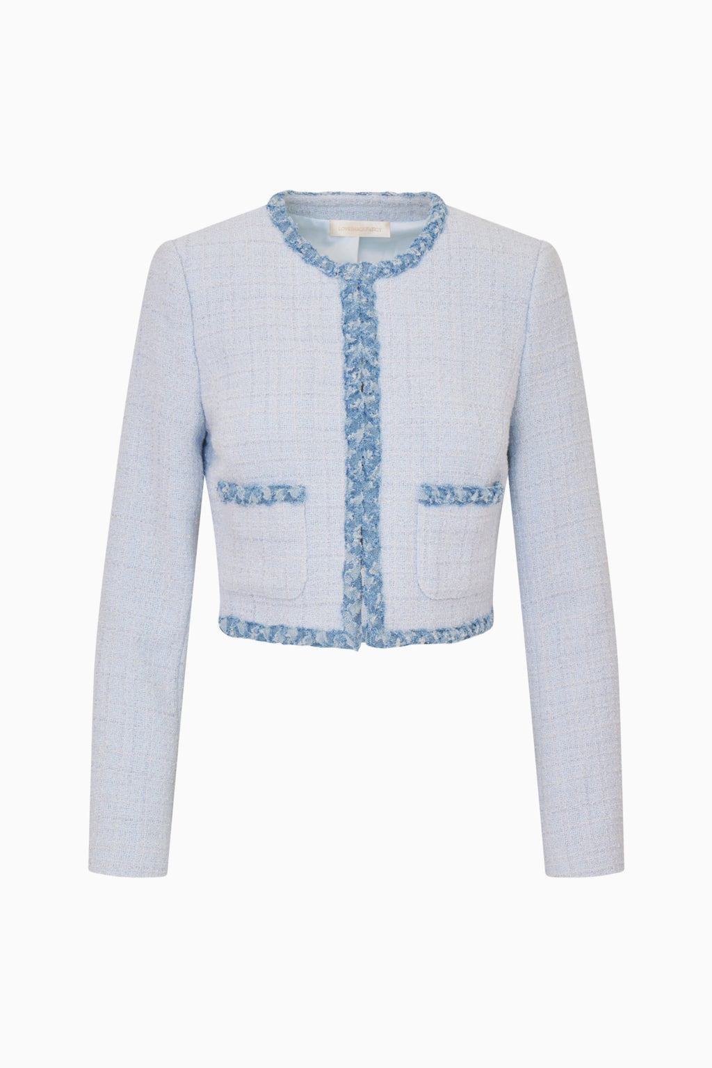 Azula Denim-Trimmed Tweed Jacket