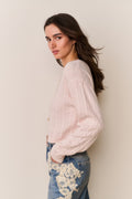 Filomena Cropped Cable Knit Pullover