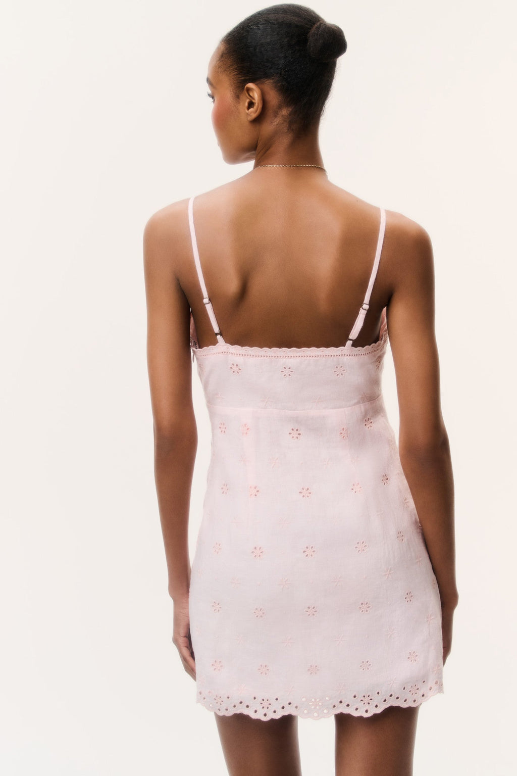 Becklyn Eyelet Linen Mini Dress - ROSE DRIFT