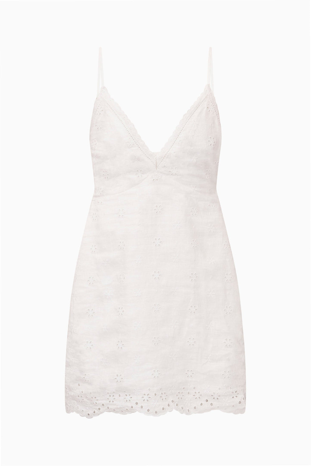 Becklyn Eyelet Linen Mini Dress