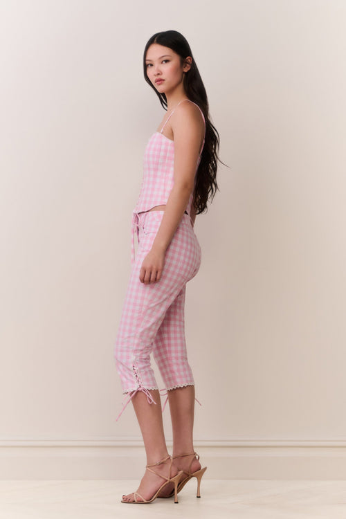 Bensen Cotton Gingham Bustier