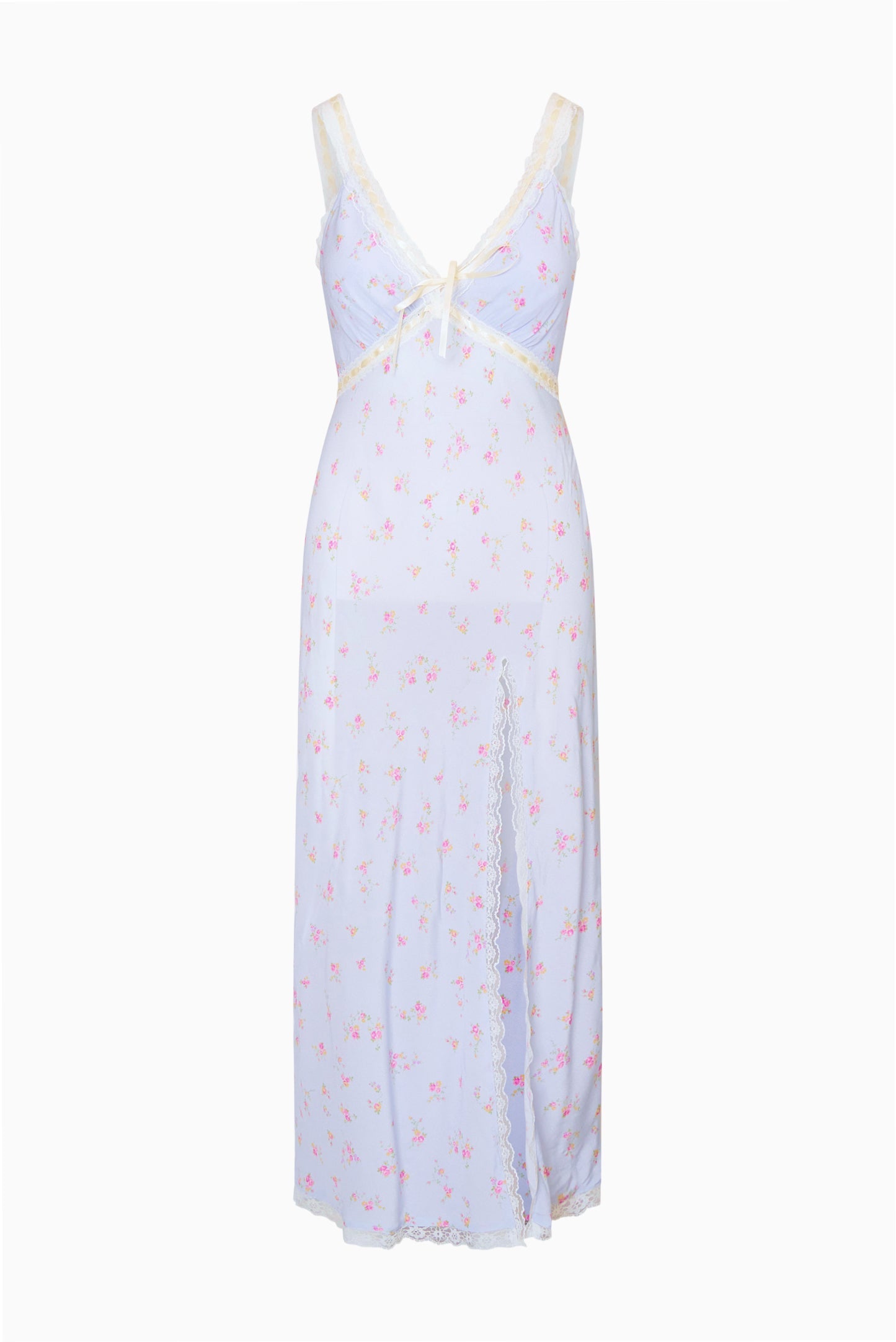 Beverly Floral Midi Dress - PERIWINKLE MOON