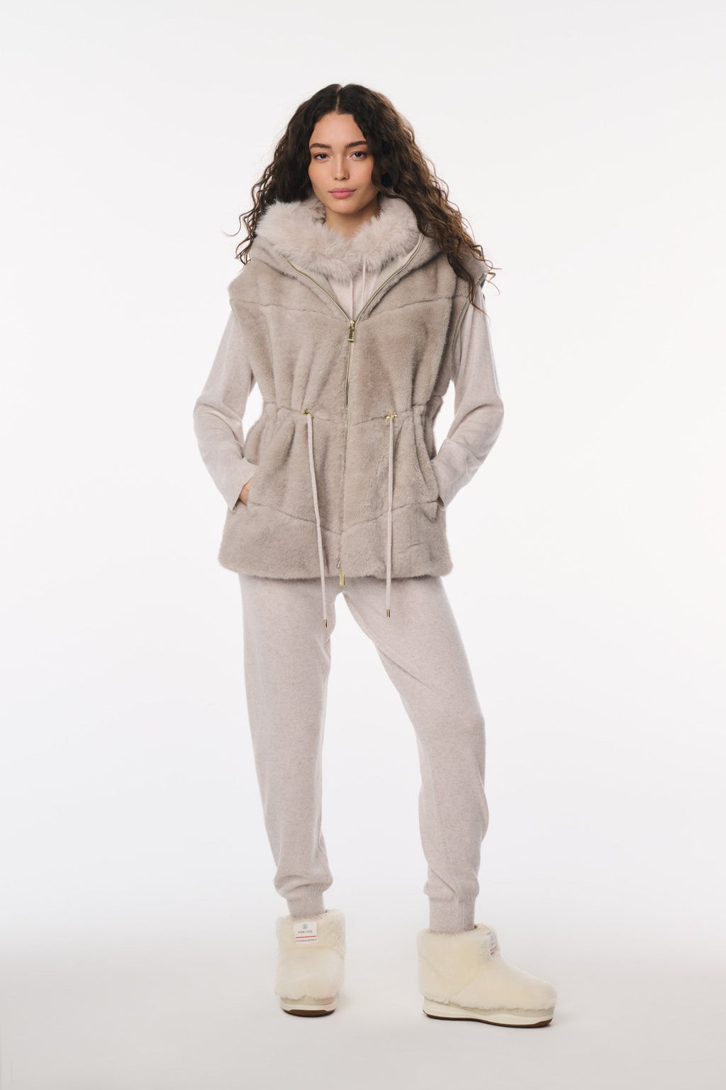 LoveShackFancy x MAX&MOI Valora Faux Fur Vest