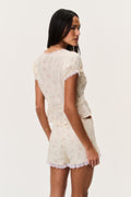 Adina Lace-Trimmed Floral Shorts