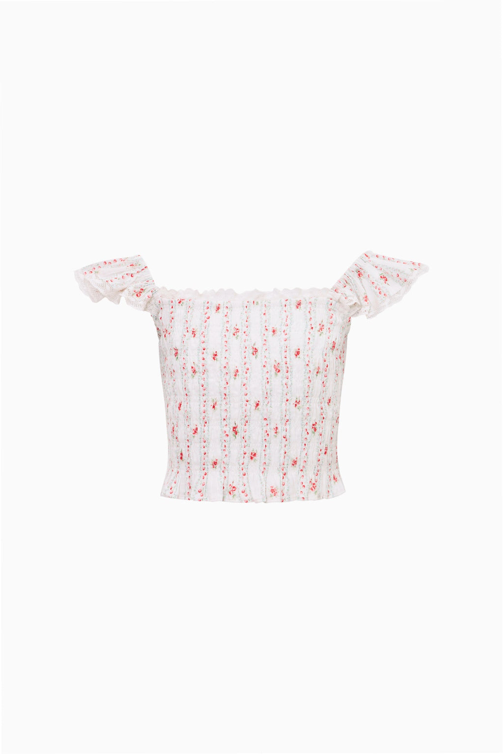 Little Girls Cherry Stripe Caspia Top