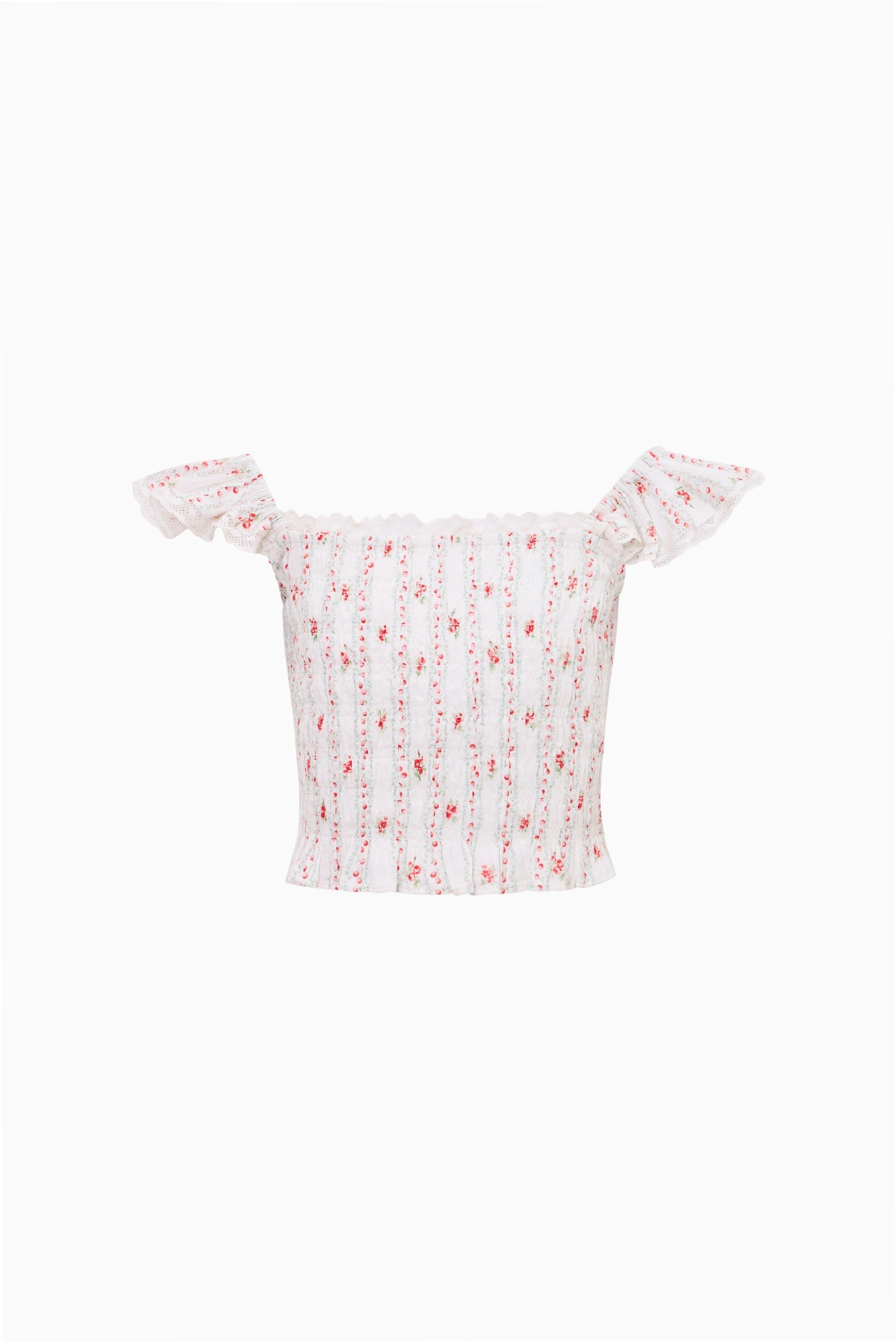 Little Girls Cherry Stripe Caspia Top