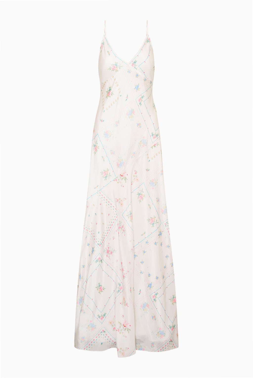 Castilla Silk Patchwork Maxi Dress