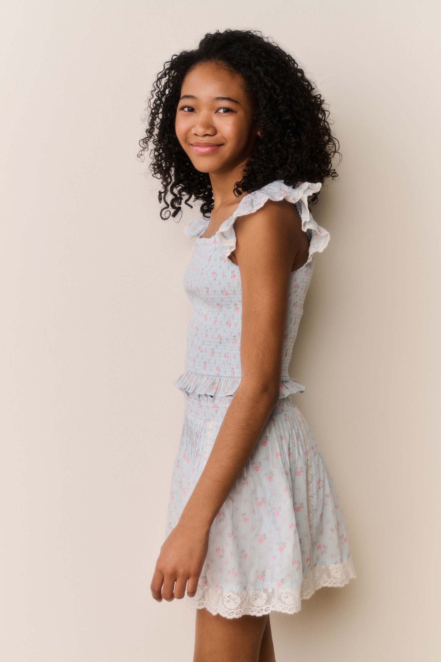 Tween Solena Floral Cotton Skirt
