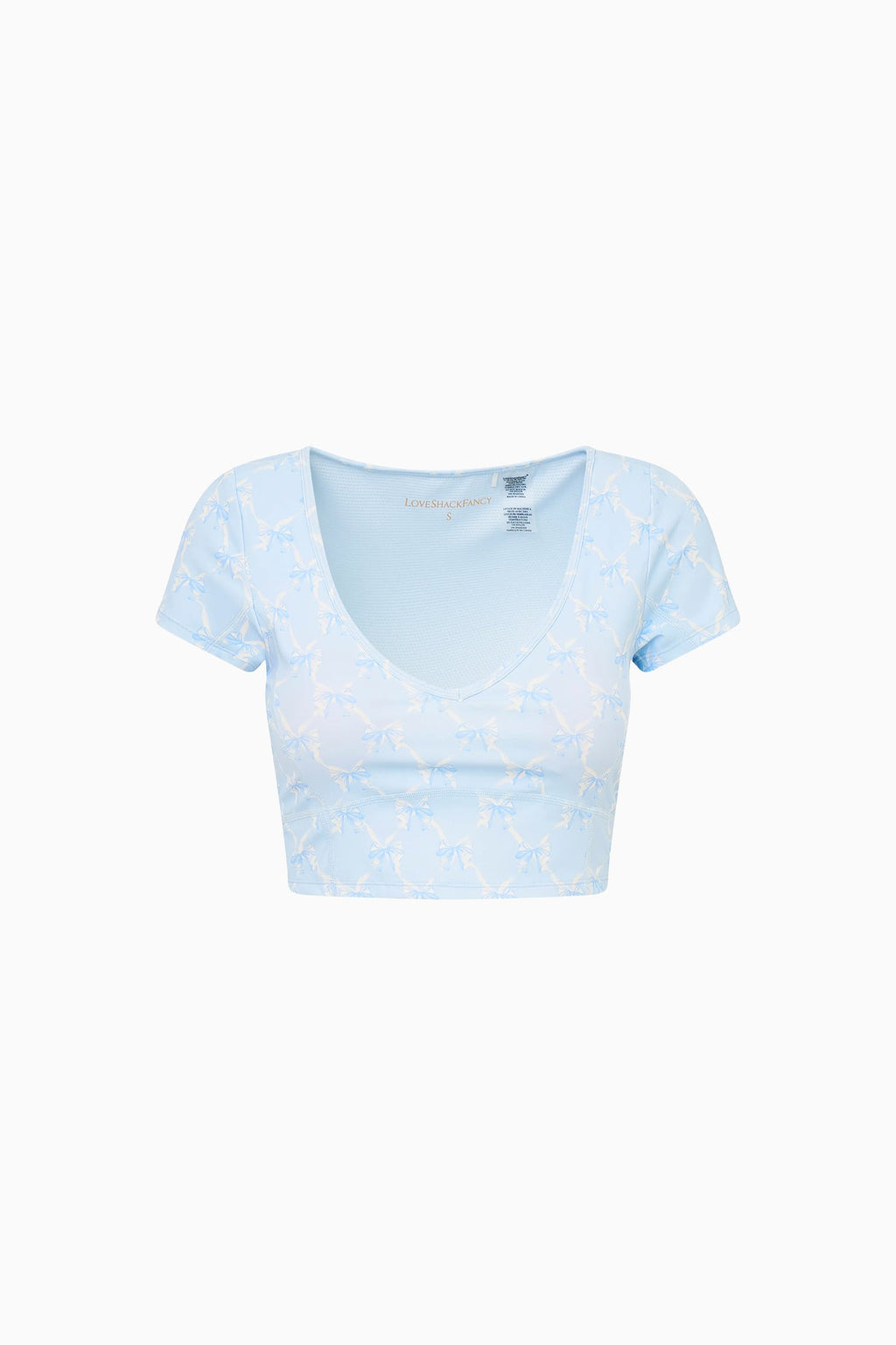 Tween Cherrily Bow Print Active Top