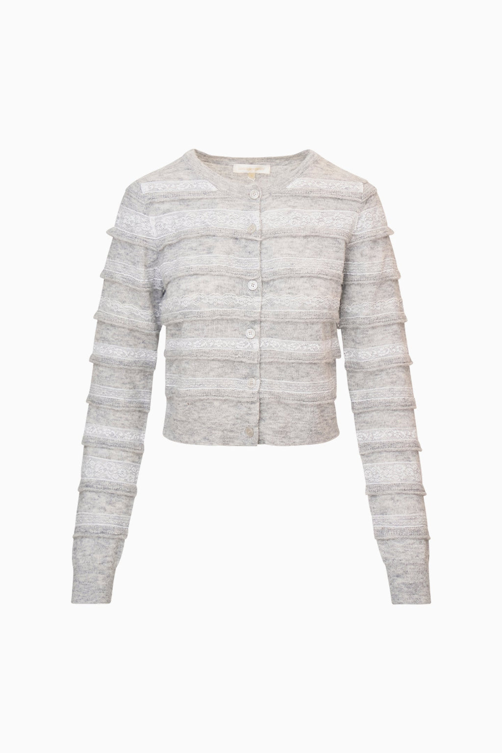 Claralise Alpaca-Blend Lace Stripe Cardigan