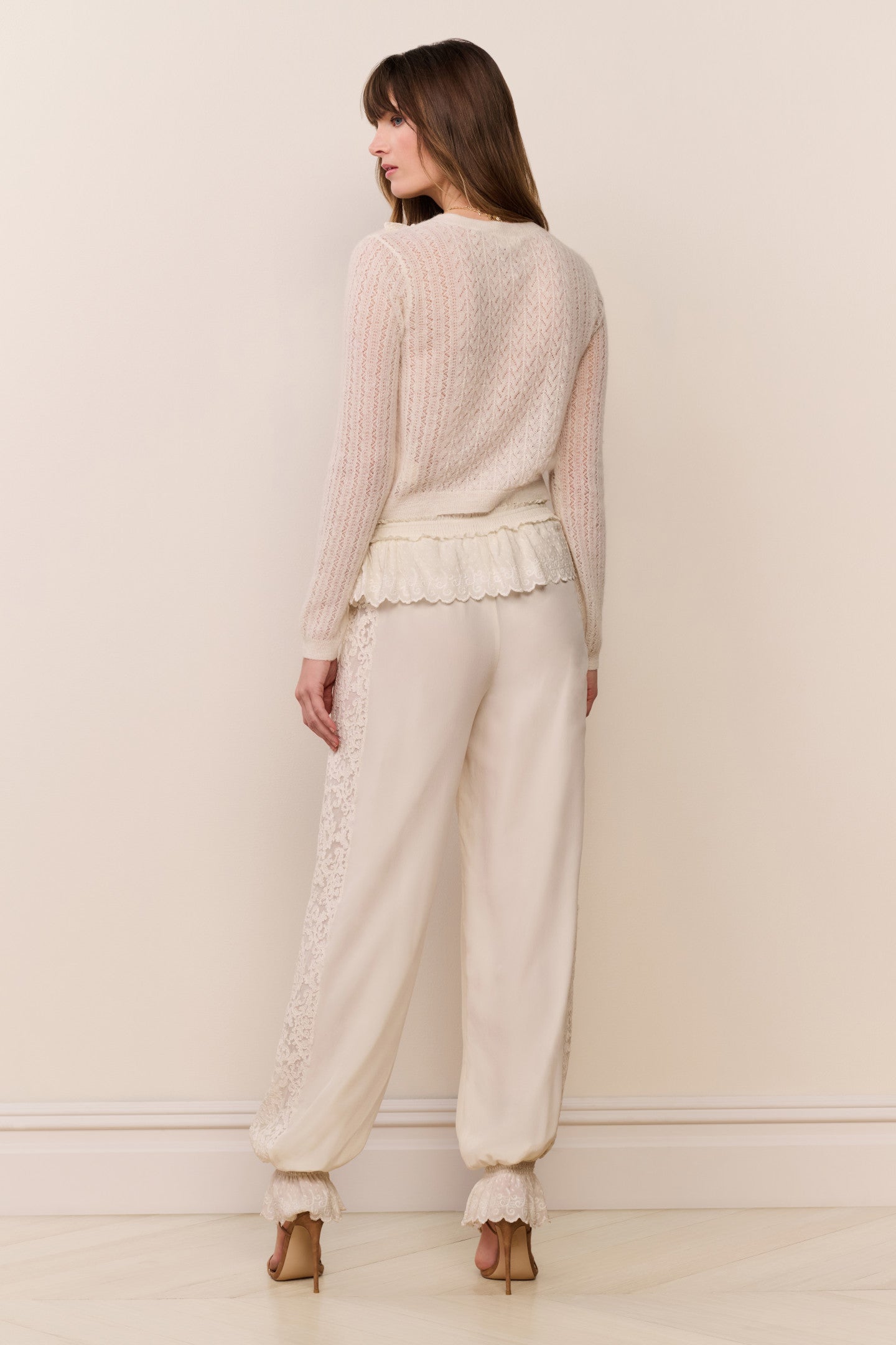 Clyra Silk Lace-Trimmed Balloon Pant
