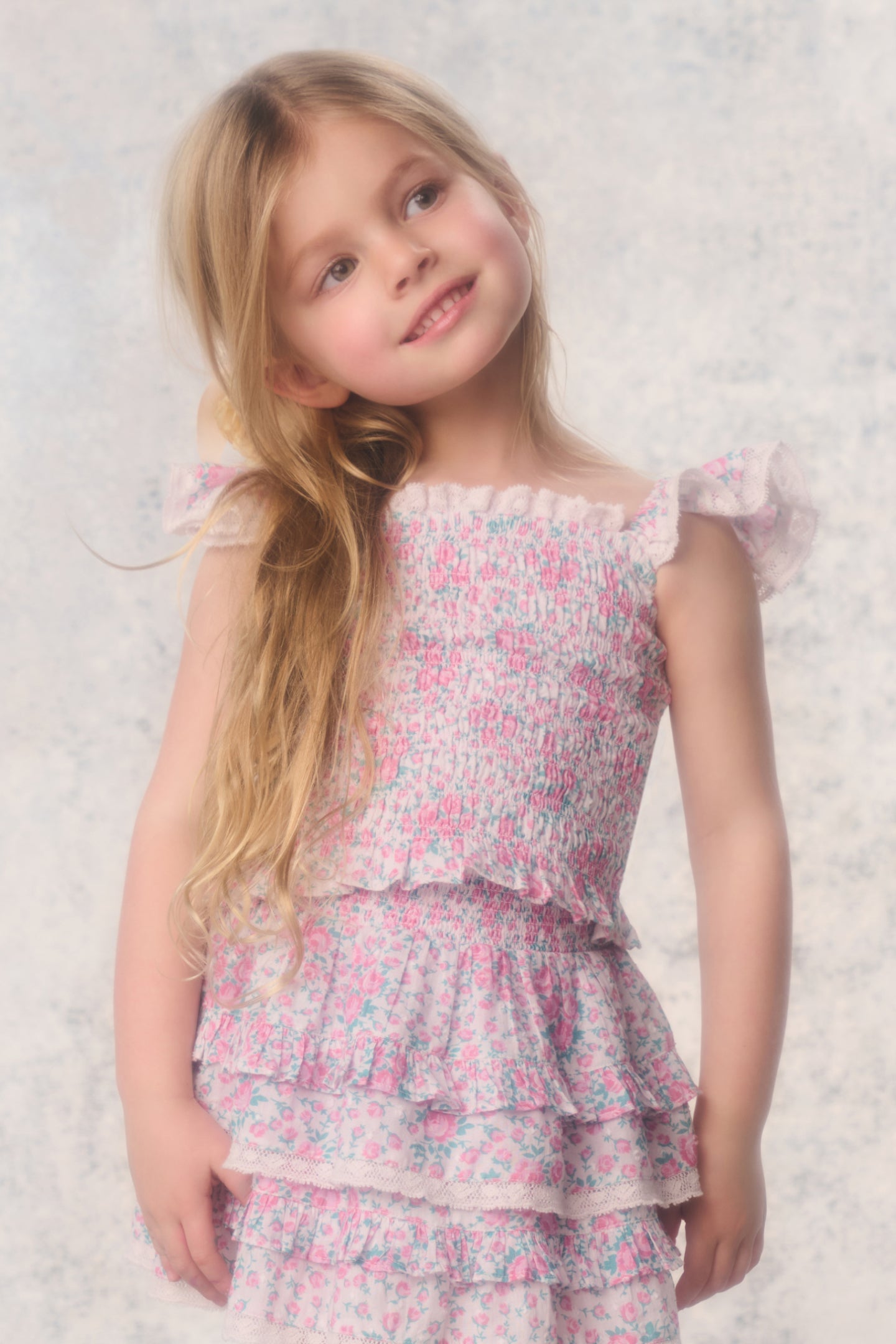 Little Girls Re-Edition Caspia Floral Top