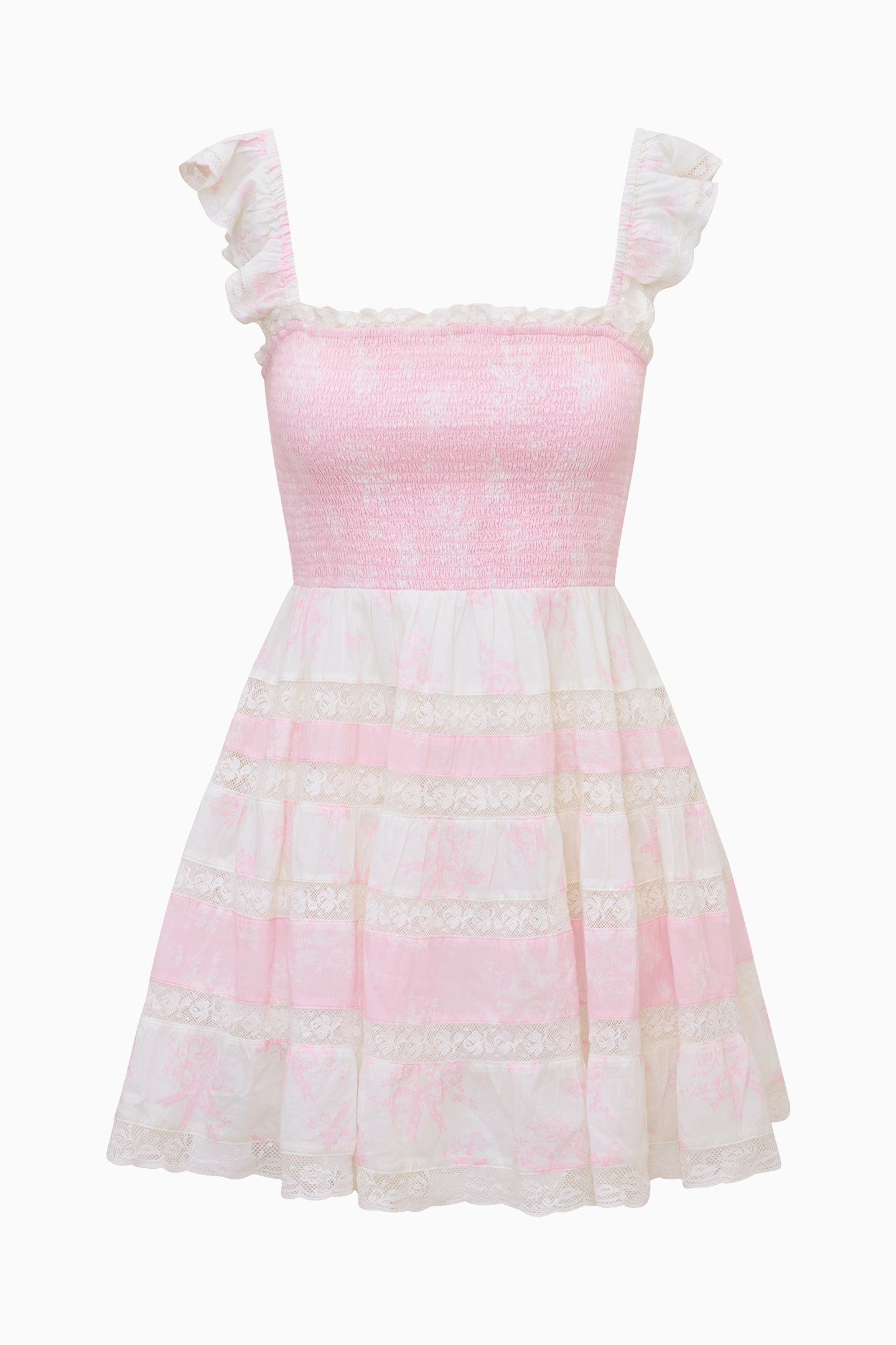 Colbera Mixed Print Cotton Mini Dress