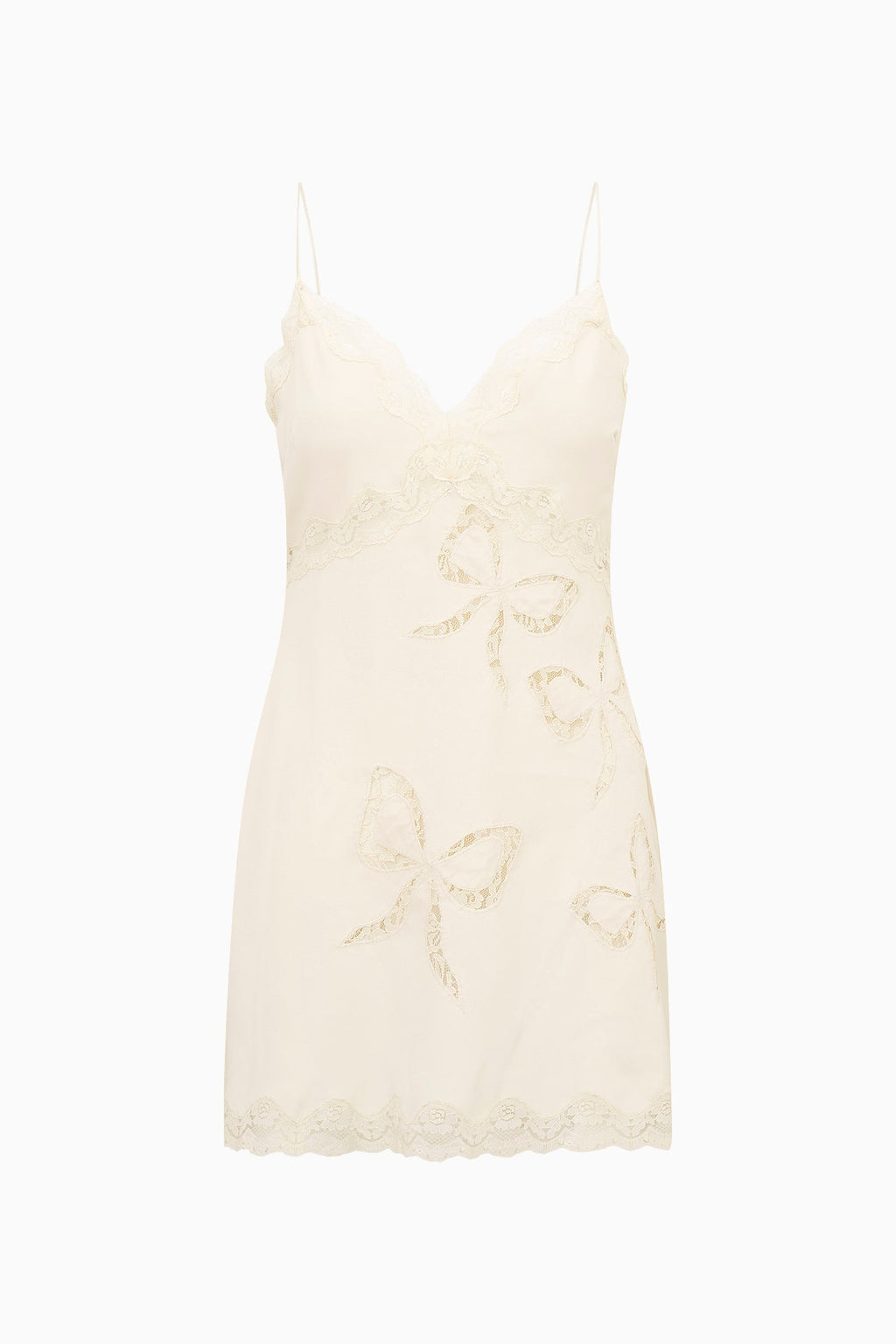 Cori Crepe Lace Bow Mini Dress