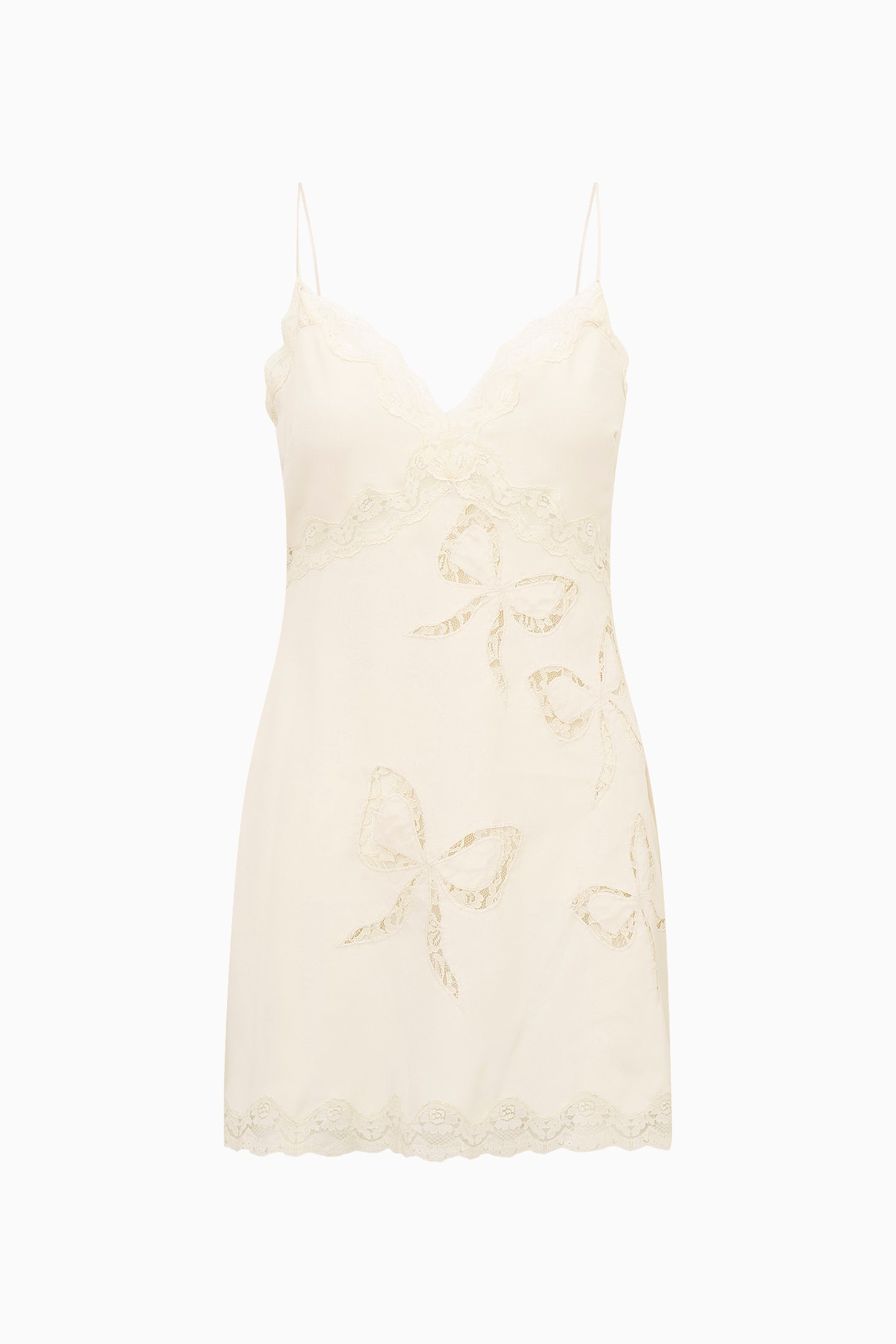 Cori Crepe Lace Bow Mini Dress