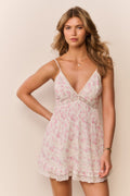 Alonna Blooming Floral Mini Dress - RUSTIC ORCHID