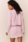 Erina Lace-Trimmed Tweed Jacket