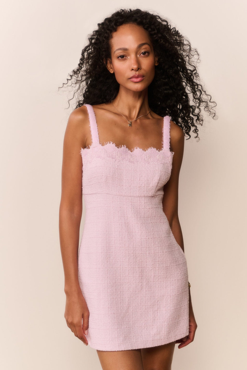 Willamina Lace Tweed Mini Dress