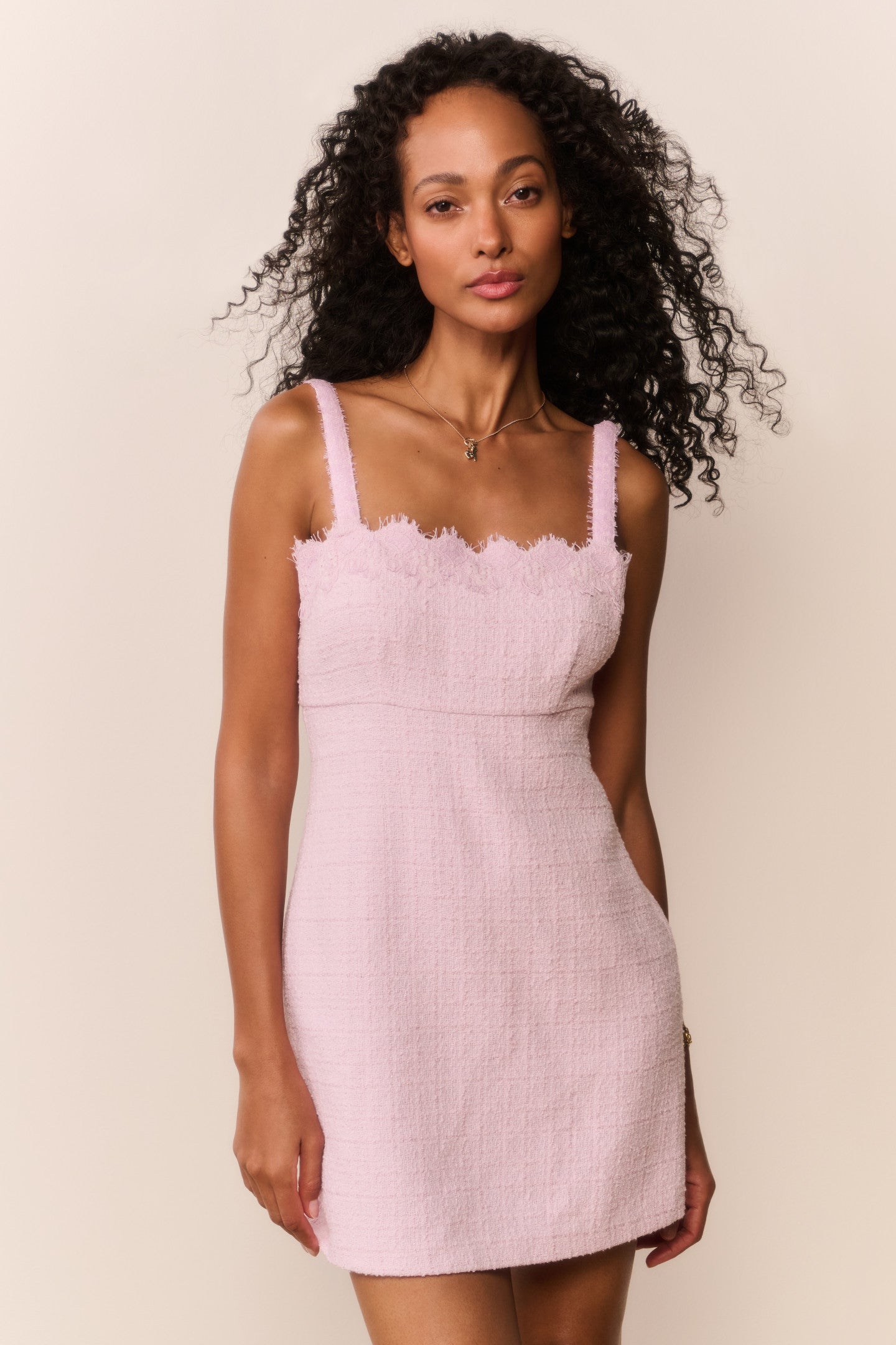 Willamina Lace Tweed Mini Dress