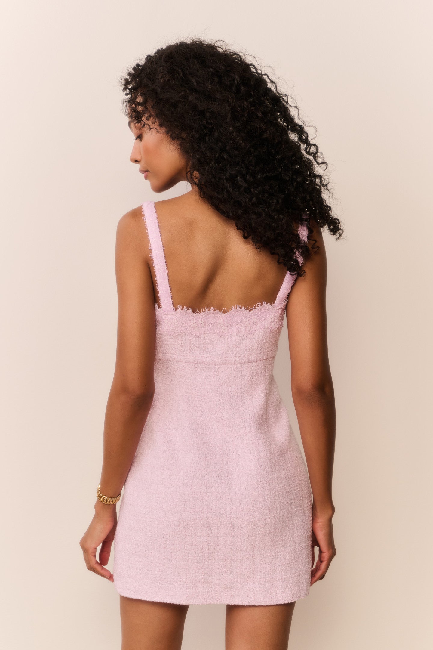 Willamina Lace Tweed Mini Dress