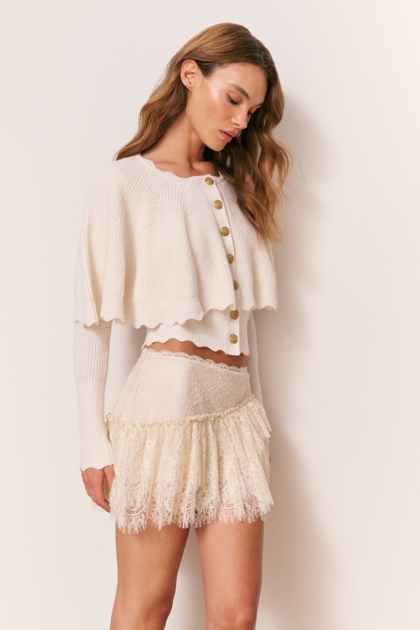 Daelyn Cashmere Cape Cardigan