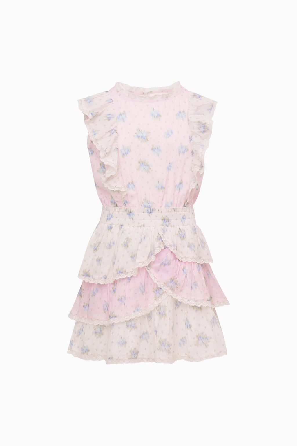 Little Girls Decker Mixed Print Dress