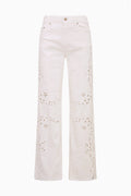 Dellah Floral Eyelet Jeans