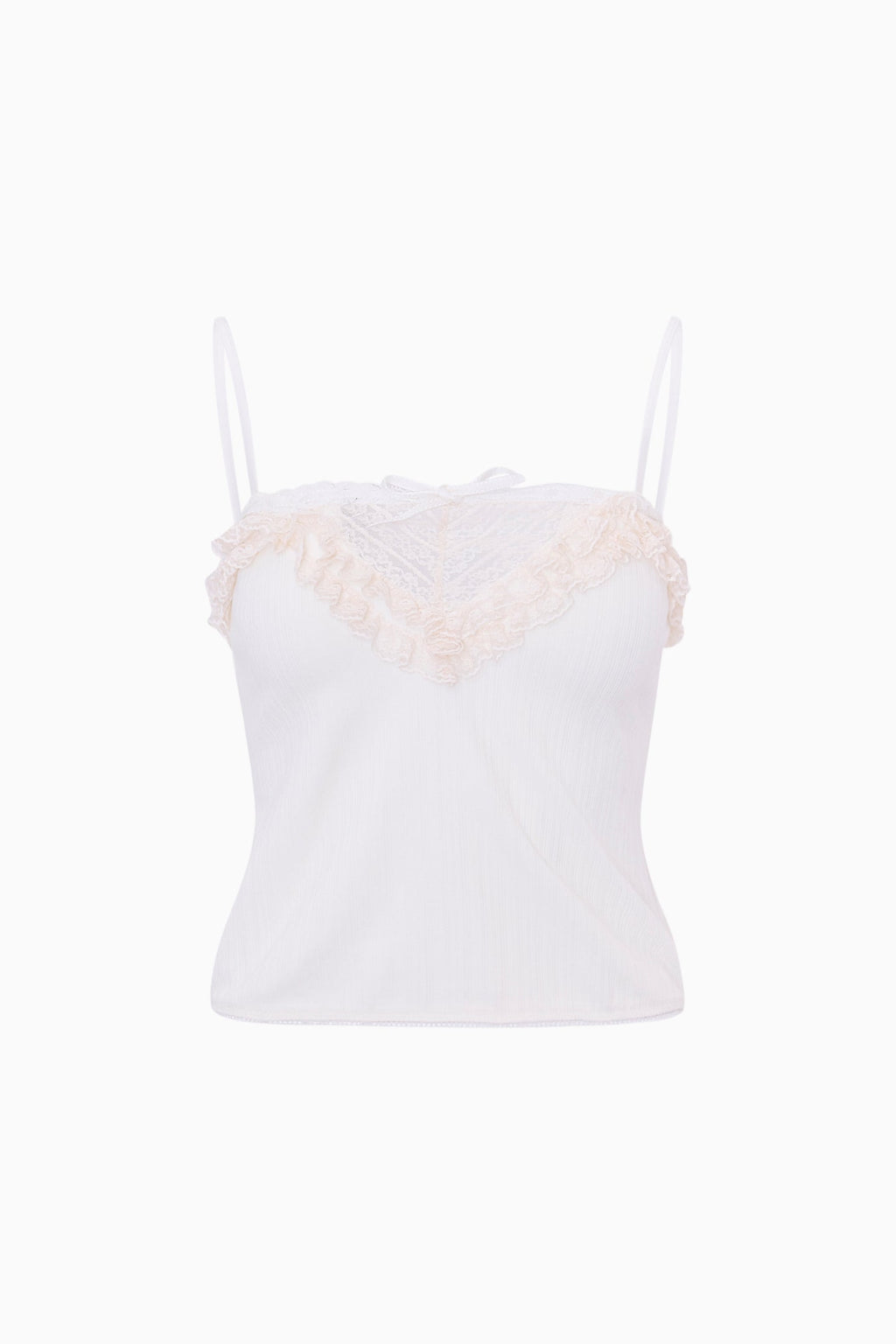 Delphian Ruffle-Detailed Cropped Cami