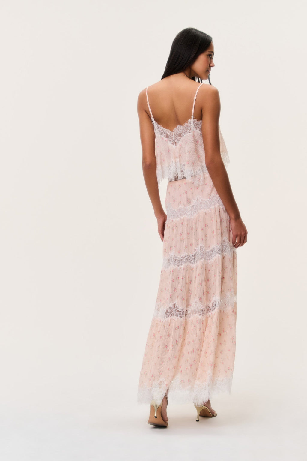 Everhart Cotton-Silk Lace Maxi Skirt
