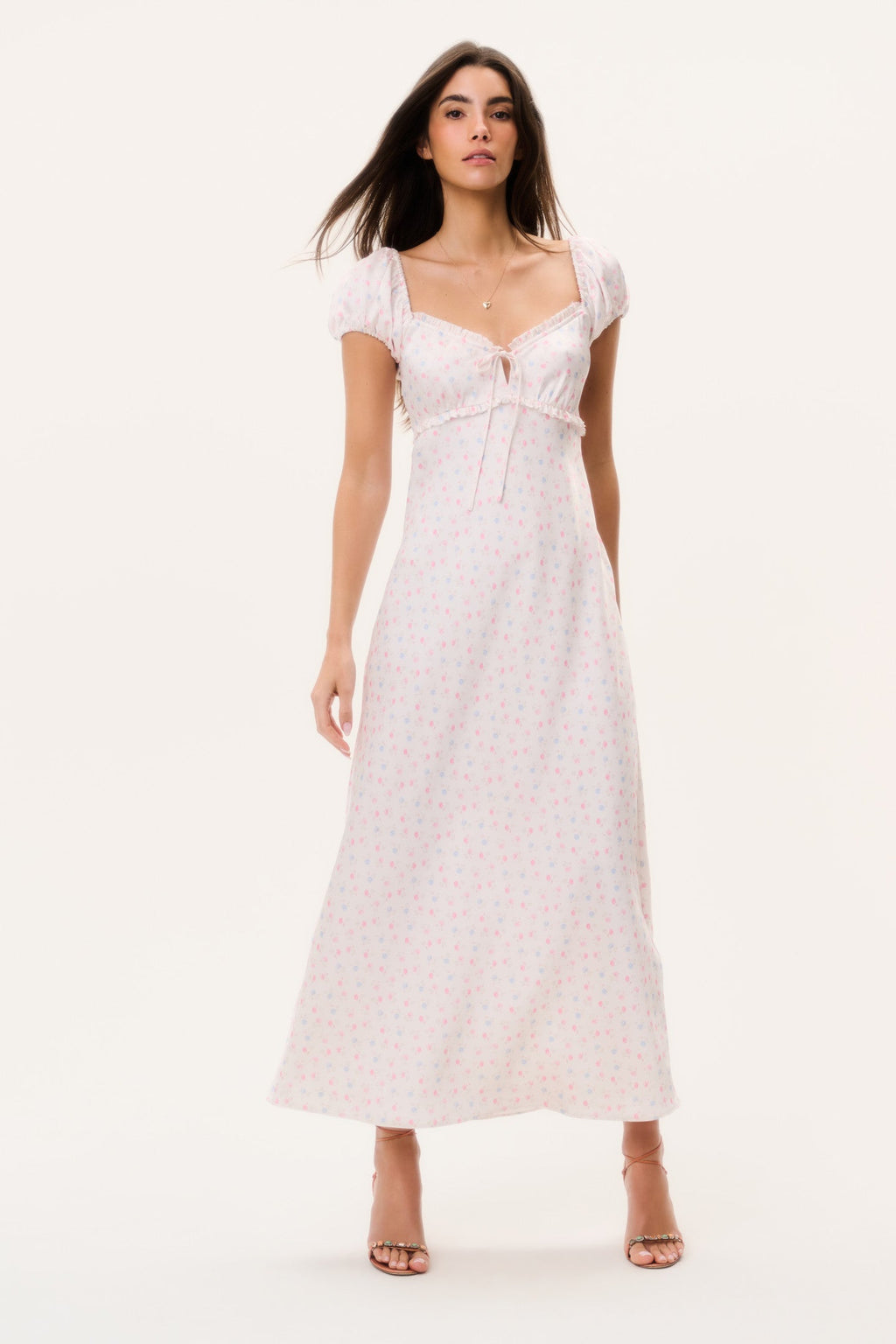 Epone Floral Puff Sleeve Maxi Dress