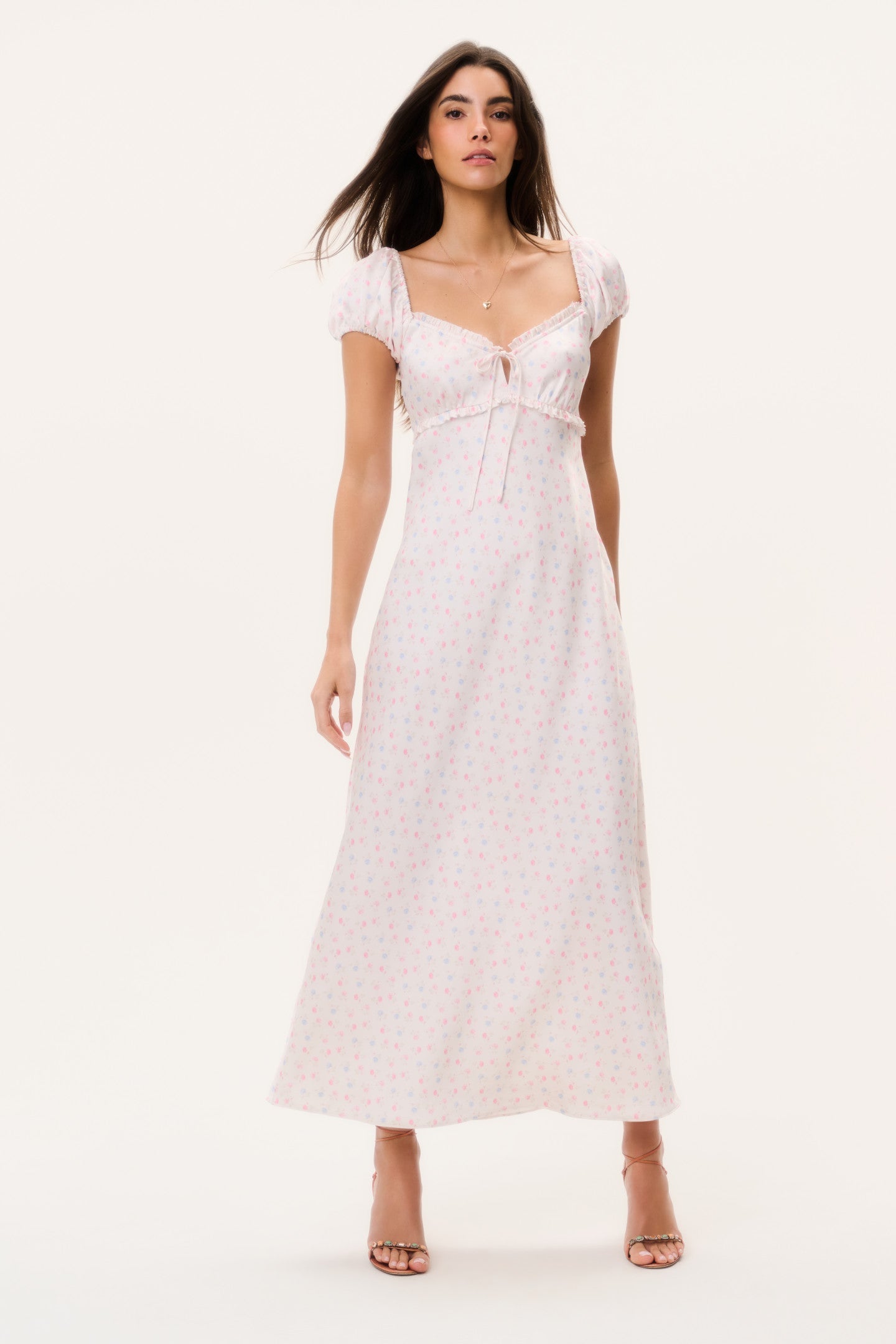 Epone Floral Puff Sleeve Maxi Dress
