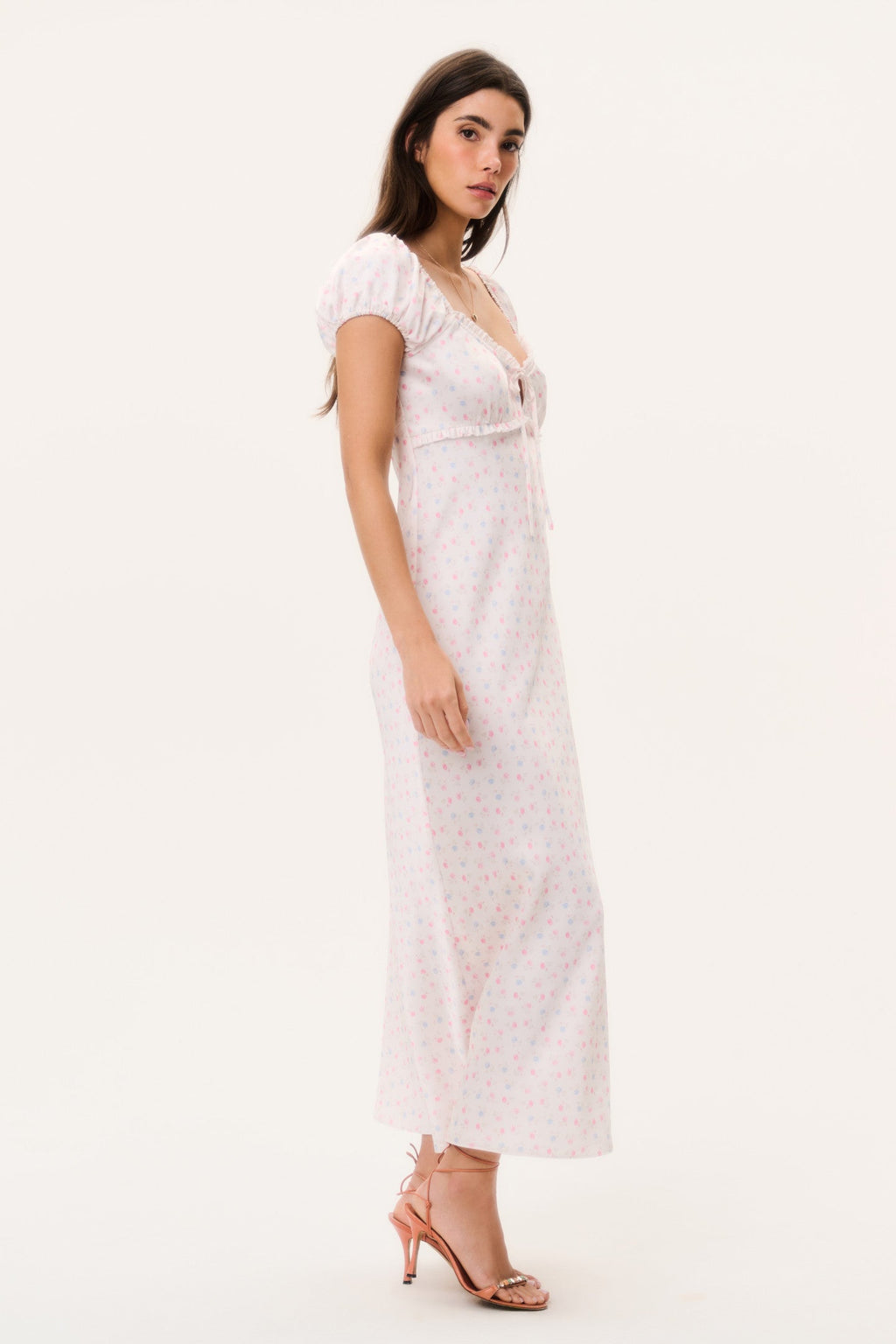 Epone Floral Puff Sleeve Maxi Dress