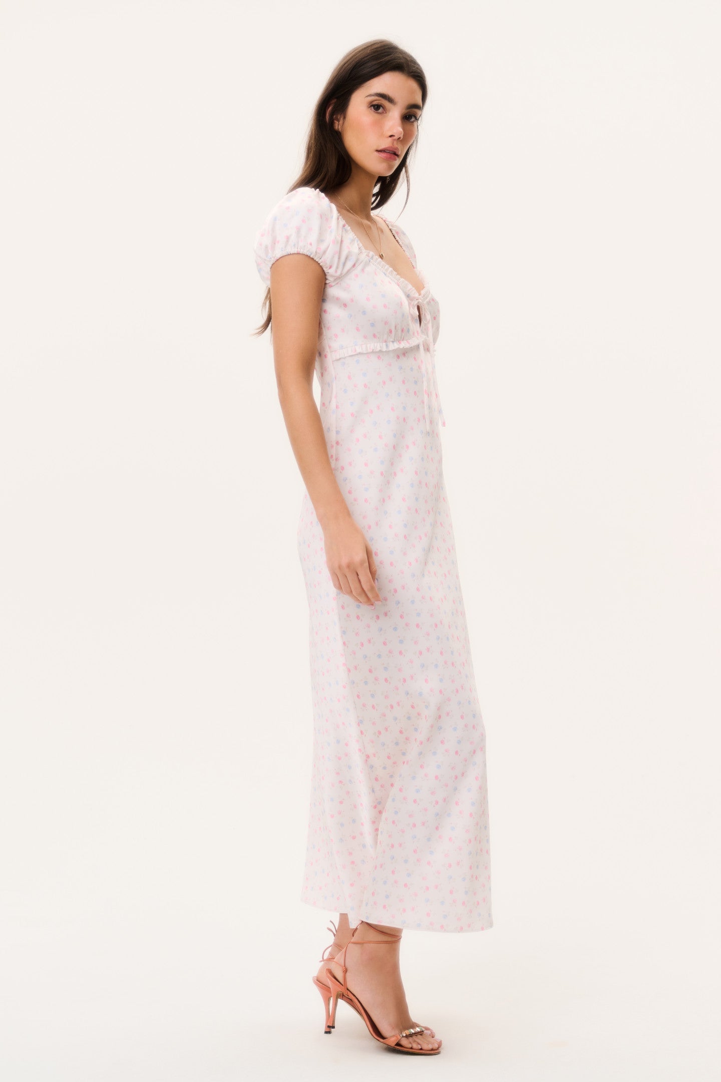 Epone Floral Puff Sleeve Maxi Dress