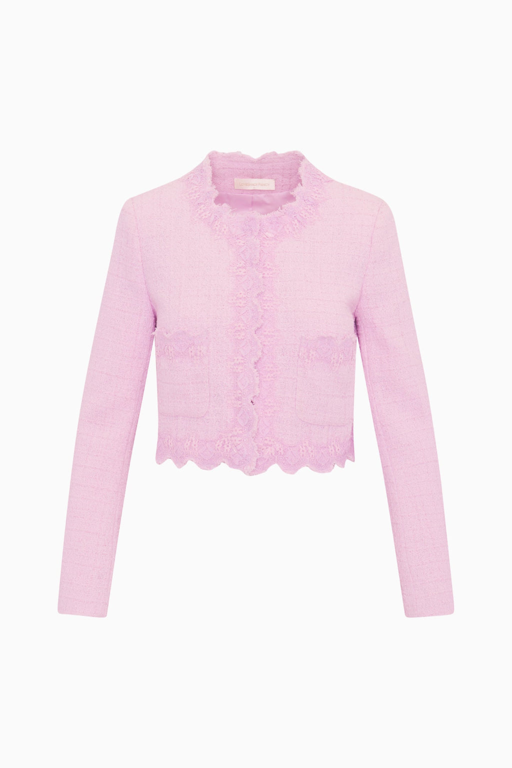 Erina Lace-Trimmed Tweed Jacket