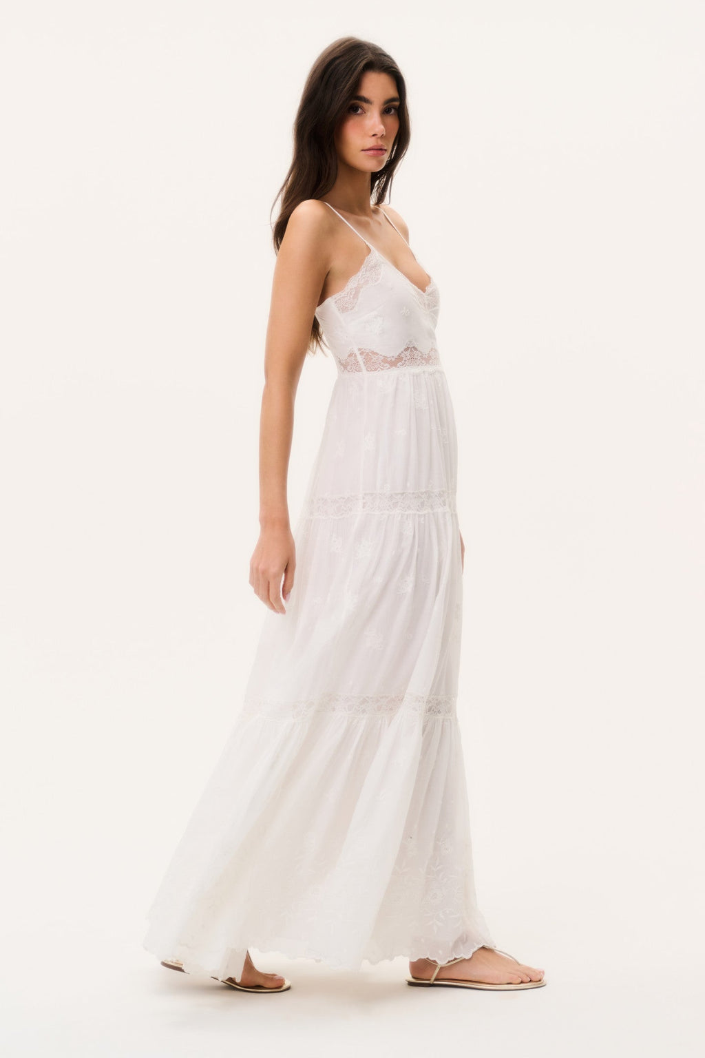 Espa Lace-Trimmed Maxi Dress