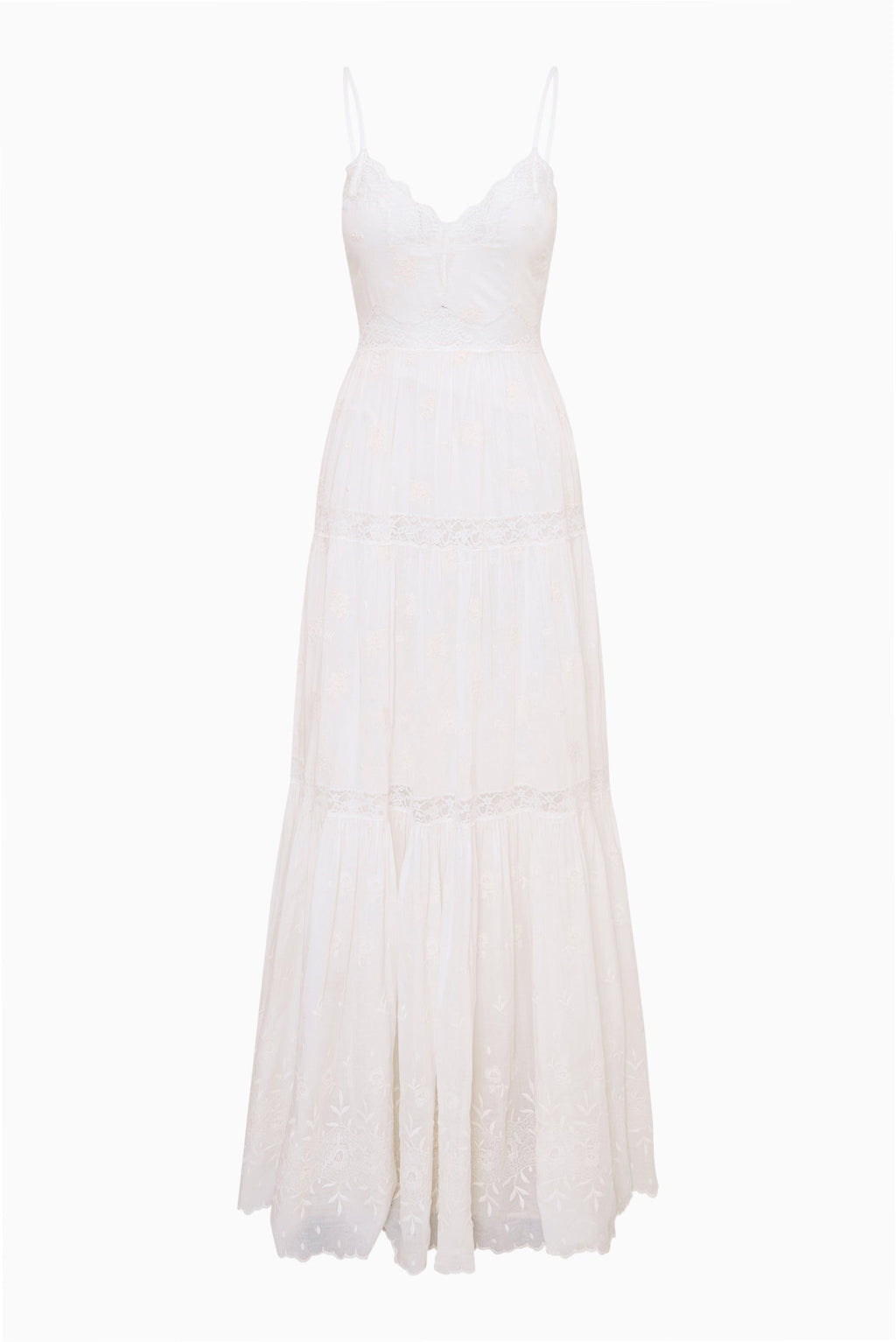 Espa Lace-Trimmed Maxi Dress