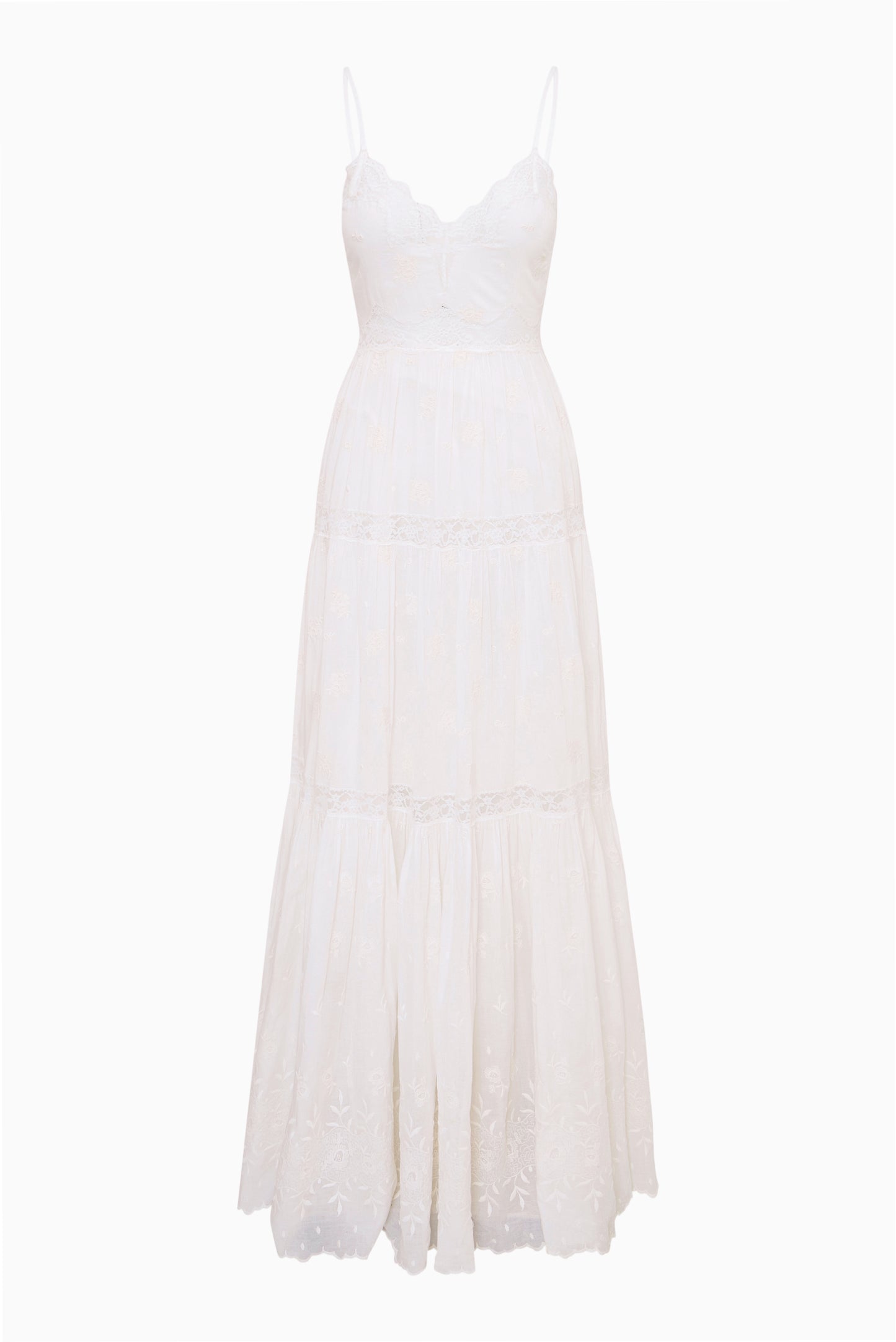 Espa Lace-Trimmed Maxi Dress
