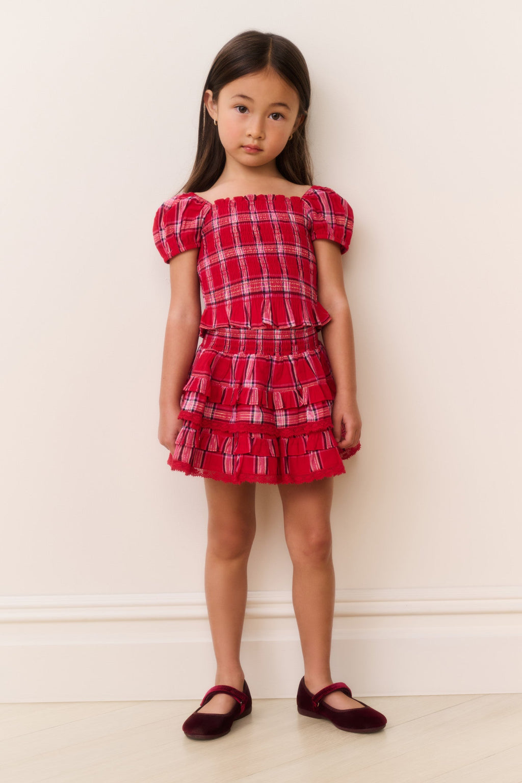 Little Girls Fabielle Tartan Top